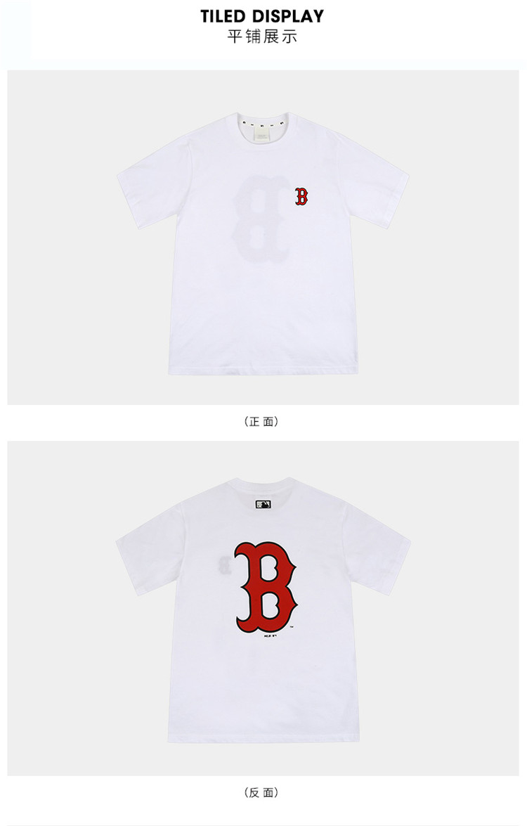 mlbt恤男女基础款后背大logo白色b标 31ts03031-43w xl码